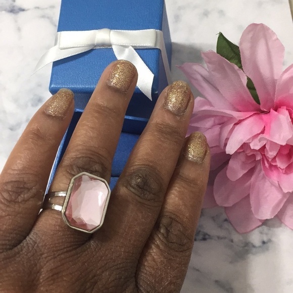 Pink Geometric Adjustable Statement Ring - Picture 5 of 5